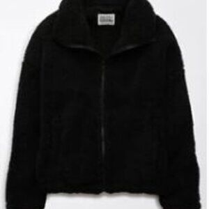 AE Zip-Up Bear Hug Sherpa Fleece Full Zip Jacket NWT Medium